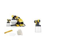 WAGNER W690 Flexio Pistolet à peinture universelle + 2361738 Wood Metal Extra Brilliant Façade amovible avec réservoir 600 ml pour pistolet à peinture