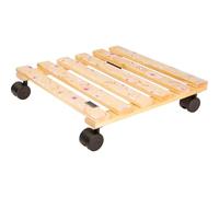WAGNER Your Style 20065001 Roulette pour plantes - 35 x 35 x 8 cm - Pour l'intérieur - En bois massif FSC® - Imprimé rose de cerisier - Capacité de charge : 100 kg