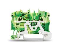 Wago 2001-1207 Borne de protection pour 2 conducteurs - 1,5 mm² - pour applications Ex e II - Pour rail 35 x 15 et 35 x 7,5 - Push-in CAGE CLAMP