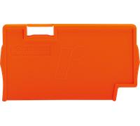 WAGO 2002-1394 - Plaque de séparation, 2 mm d'épaisseur, surmontée, orange