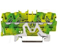 Borne pour conducteur de protection WAGO 2002-1407 5.20 mm ressort de traction Affectation: terre vert, jaune