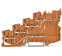 WAGO 2020-5477 Borne pour capteurs, 4 conducteurs 7 mm Push-In orange 15 pc(s)