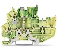 WAGO 2022-2207/999-953 Borne de base mini à 2 étages 5.20 mm Push-In vert, jaune 50 pc(s)