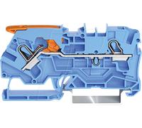 WAGO 2104-1204 - Borne de passage 2 conducteurs, avec levier 4,0 mm², bleue