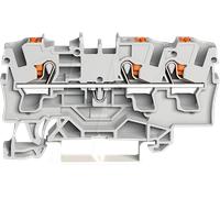 WAGO 2204-1301 - Borne de passage 3 conducteurs, avec poussoir 4 mm², gris