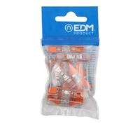 Wago 221-412 Connecteur rapide en ligne avec levier 2 voies, 0,2-4 mm², 450V 32A, transparent, 8,1x35,5x8,9mm, lot de 10