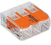 WAGO 221-413 - Borne de connexion, raccord 3 conducteurs