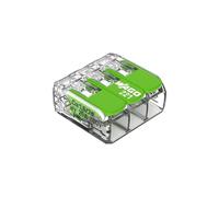 WAGO 221-423 221 Borne de raccordement flexible: 0.14-4 mm² rigide: 0.2-4 mm² Nombre de pôles: 3 50 pc(s) transparent,
