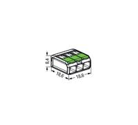 WAGO 221-423 Connecteur À Levier Trois Fils 4mm² - 221-423 [50 Pièces]