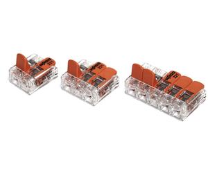 Wago 221-6 Bornes SET 50x 221-612, 30x 221-613, 15x 221-615 - Connecteur de fil de câble - Original WAGO