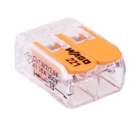 WAGO 221-612 Bloc Bornes Fixe Connecteur Compact À Levier 2 Voies 6mm² 41A