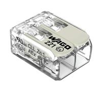 Wago 221-682 Lot de 50 bornes de connexion compactes 2 échelles 6 mm