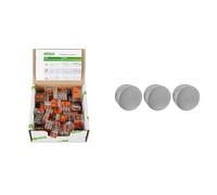 WAGO 221 Lot de 75 connecteurs de câble dans une boîte refermable avec levier 221-412, 221-413, 221-415 & DEBFLEX Boite Derivation IP54 Ø70X45 Lot DE 3, Gris