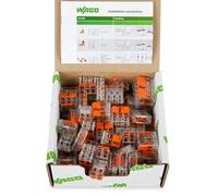 WAGO 221 Lot de 75 connecteurs de câble dans une boîte refermable avec levier 221-412, 221-413, 221-415