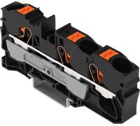 WAGO 2210-1305 - Borne de passage 3 conducteurs, avec gâchette 10 mm², noire