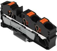 WAGO 2216-1305 - Borne de passage 3 conducteurs, avec gâchette 16 mm², noire