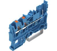WAGO 2222-1304 - Borne de base 2 conducteurs/1 broche, avec gâchette, 2,5 mm², bl