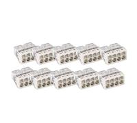 Wago 2273 Lot de 10 bornes de connexion 8 broches de 0,5 à 2,5 mm² en plastique gris