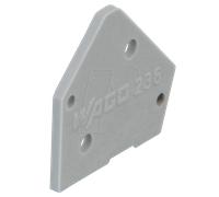 WAGO 236-100 - Plaque terminale grise