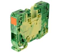 WAGO 285-137 - Borne de protection, 2 conducteurs, 35 mm², vert-jaune