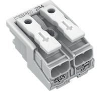WAGO 294-4002 - Bloc de jonction pour lampe, sans contact PE, 2 pôles, 2,5 mm²,