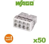 Borne de raccordement 8 fils rigides 2,5mm² Wago 2273-208