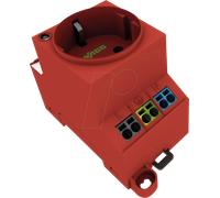 WAGO 709-583 - Prise d'armoire électrique à double raccordement, rouge