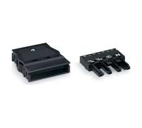 Wago 770-104, circuit imprimé, noir, mâle/femelle, coudé, polyamide, cuivre
