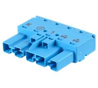 Fiche à 5 broches, bleue - Installation du connecteur enfichable 770-1115