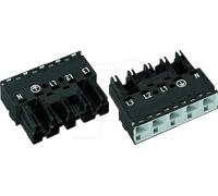 WAGO 770-415 - WINSTA® MIDI plug, 5 broches, sans décharge de traction