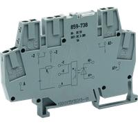 Module optocoupleur WAGO ; tension nominale d'entrée 5 V CC ; plage de tension de sortie 3 … 30 V CC ; gris 859-738