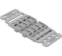 WAGO Adaptateur de Fixation avec Décharge de Traction, 4 Raccords, pour Connecteur 221 Inline avec Levier, pour Montage à Vis, Gris, 221-2504 (5 Pcs)