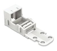 WAGO Adaptateur de Fixation, pour Bornes à 2 Conducteurs, Série 221-4 mm², avec Pied de Fixation à Encliqueter pour Montage Horizontal, Blanc, 221-512 (10 Pcs)