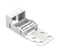 WAGO Adaptateur de Fixation, pour Bornes à 3 Conducteurs, Série 221-4 mm², avec Pied de Fixation à Encliqueter pour Montage Horizontal, Noir, 221-523/000-004 (10 Pcs)