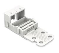 WAGO Adaptateur de Fixation, pour Bornes à 3 Conducteurs, Série 221-4 mm², pour Montage à Vis, Blanc, 221-503 (10 Pcs)