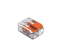 Wago, Borne à Levier S221, Sachet de 5, 2 Entrées, Pour Fils Rigides, Semi-Rigides et Souples 0,5-6 mm², Tension 450V, Courant 41A, Longueur Dénudage 12-14mm, Installation Rapide et Efficace