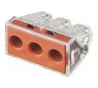 Wago - Borne De Raccordement 773-173 Flexible: - Rigide: 2.5-6 Mm² Nombre De Pôles: 3 Transparent, Rouge 5 Pc(s)