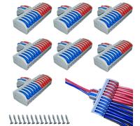 Wago Bornes à 10 broches, bornes de raccordement enfichables, 2 bornes de raccordement Pure 12 Out avec levier, bornes compactes (7 pièces), bornes enfichables pour circuits en ligne