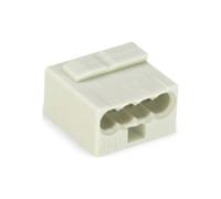 WAGO Bornes Micro pour Boîtes de Dérivation, pour Conducteurs Rigides, 0,8 mm, 4 Conducteurs, Boîtier Gris Clair, Température Ambiante Max. 60 °C, Gris Clair (100 Pcs)