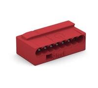 WAGO Bornes Micro pour Boîtes de Dérivation, pour Conducteurs Rigides, 0,8 mm, 8 Conducteurs, Boîtier Rouge, Température Ambiante Max. 60 °C, Rouge (50 Pcs)