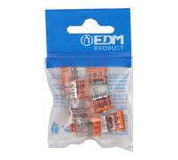 Wago Connecteur rapide 3 voies, transparent/orange, max 2,5 mm², 450V/24A, 10 pièces