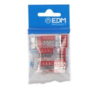 Wago Connecteur Rapide 4 Voies 2,5 mm² Transparent/Rouge 24A 450V Lot de 10