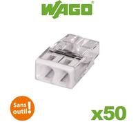 WAGO - Flacon de 50 mini bornes de connexion automatique 2 entrées S2273