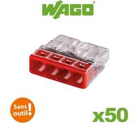 WAGO - Flacon de 50 mini bornes de connexion automatique 4 entrées S2273