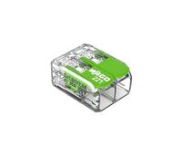 WAGO Green Range Bornier 2 fils à 4 mm² Connecteurs d'épissure 2 pôles avec levier pour tous types de conducteurs enfichables 221-422 100 pièces