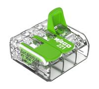 WAGO Green Range Lot de 30 bornes à 3 conducteurs I jusqu'à 6 mm² I Borne de connexion 3 conducteurs avec leviers enfichables pour tous les types de conducteurs I 221-623 I
