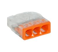 Wago Lot de 100 bornes de connexion 3 fils Orange 0,5-2,5 mm²