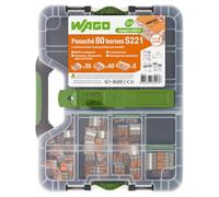 WAGO - Malette de 80 bornes de Connexion S222 2, 3, et 5 entrées pour Fils Souples et rigides