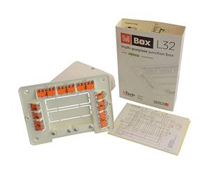 Wago MBox L32 Raccord Central de câblage avec connecteurs à Levier compacts Série 221, Gris, Métal, Non Résistant à l'Eau