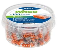 Wago Borne à poussoir 3 broches série 2773 32 A connexion automatique – Lot de 100